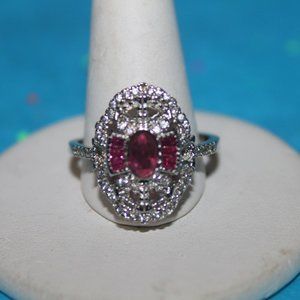 Nwt: Old Fashioned Look Rubie & cz Ring
